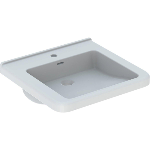 Geberit 300 Comfort wastafel - 55cm - 1 kraangat - met overloop KeraTect - wit SW417533