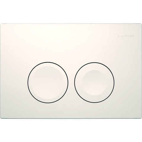 Geberit Deltabedieningsplaat Delta25 - dualflush - 24.6x16.4cm - alpien wit SW730486