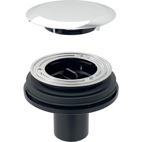 Geberit Douchebakafvoer - 11.5x16.3x9cm - verdiepingsvloerdeksel - hoogglans chroom SW115552