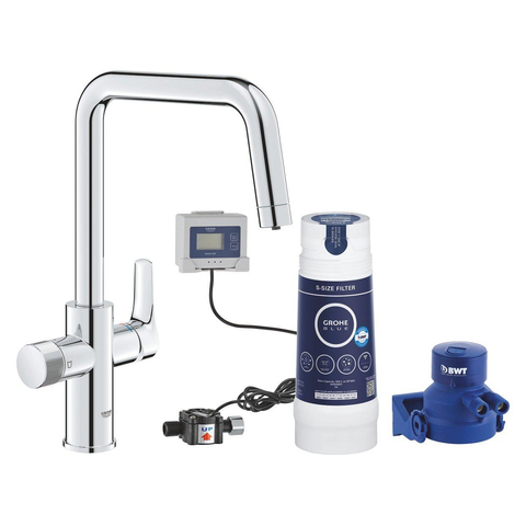 Grohe Blue Pure Eurosmart Starterkit - U-uitloop - S-Size - met filter - chroom SW862689