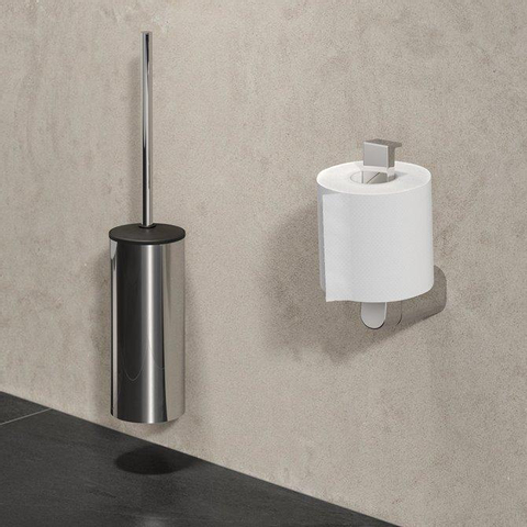 Geesa Wynk Toiletborstel met houder Chroom (zwarte borstelkop) GA68070