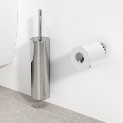 Geesa Nemox Toiletborstel hangend - zwarte borstelkop - closetborstel garnituur wandmodel - met borstel zwartchroom - chroom 0653542