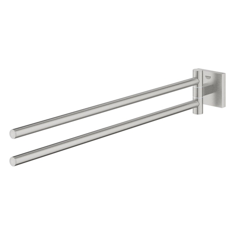Grohe Start Cube Handdoekhouder - 43.8cm - 2-lids - draaibaar - Supersteel (RVS) SW878168