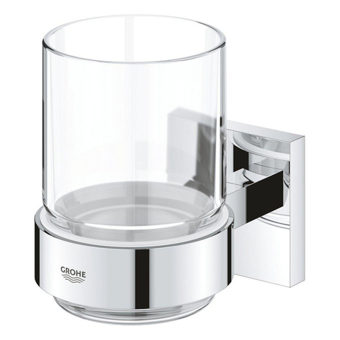 GROHE Start Cube Porte-gobelet - 9,5x10,6x7,2cm - avec verre - chromé SW878128
