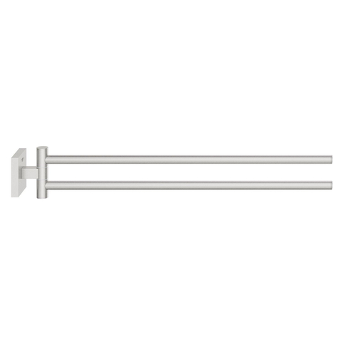 Grohe Start Cube Handdoekhouder - 43.8cm - 2-lids - draaibaar - Supersteel (RVS) SW878168