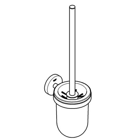 Grohe Start Toiletborstelhouder - wandmontage - rond - open - Supersteel (RVS) SW878342