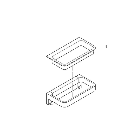 Grohe Start Cube Douchetray - 20x11x 6cm - wandmontage - Supersteel (RVS) SW878343
