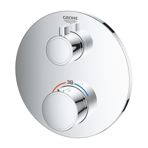 Grohe Grohtherm Mitigeur thermostatique encastré - 2 boutons - sans inverseur - rond - chrome SW236914