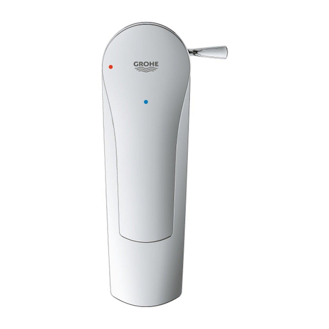 GROHE Eurosmart wastafelkraan - s-size - opbouw - voorsprong 16.9cm - met trekwaste - chroom SW646819