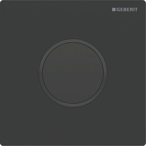Geberit type 10 plaque de commande urinoir - 230V - bouton rond - noir mat/noir/facile à nettoyer SW878230