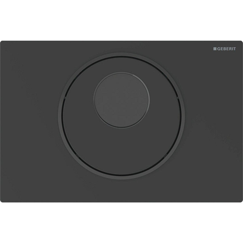 Geberit Sigma10 bedieningsplaat - 1-toets spoeling - rond - reservoir 8 cm - Infrarood - batterij voeding - matzw/zw SW878819
