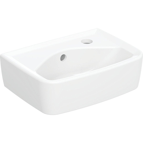 Geberit Bastia Fontein Square - 35x25cm - kraangat - overloop - glans wit SW878485