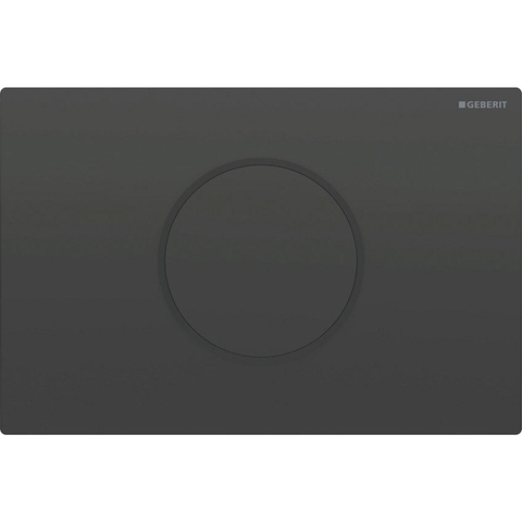 Geberit Sigma10 bedieningsplaat - ronde knop - reservoir 12cm - Infrarood - 230V,zwart/matzw SW878440