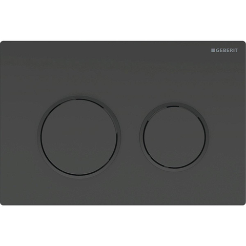 Geberit Omega20 bedieningsplaat - 2-toets spoeling - ronde knoppen - zwart/matzwart/zwart SW878323