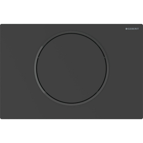 Geberit Sigma10 bedieningsplaat - 1-toets spoeling - rond - reservoir 12cm - armst,batterij voeding - zwart SW878438