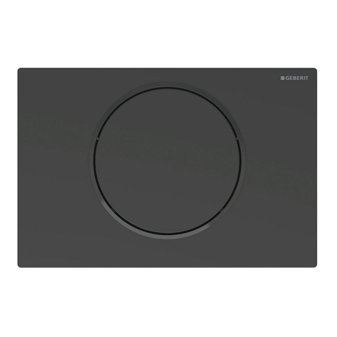Geberit Sigma10 bedieningsplaat - 2-toets spoeling - rond - matzwart/zwart/matzwart SW878306
