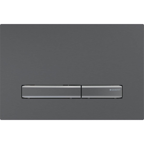 Geberit Sigma50 bedieningsplaat - 2-toets spoeling - vierkant - zwart chroom/zwart chroom geborsteld/easy-to-clean - zwart chroom (zwart) SW878292
