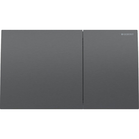 Geberit Sigma70 bedieningsplaat - 2-toets spoeling - rechthoekige knoppen - rvs zwart chroom SW878424
