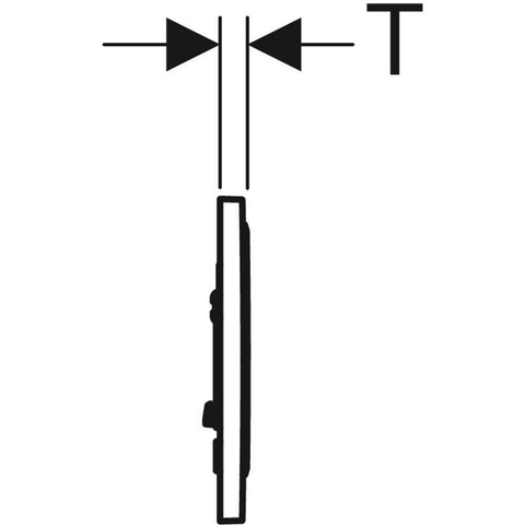 Geberit Sigma10 bedieningsplaat - 2-toets spoeling - rond - matzwart/zwart/matzwart SW878306