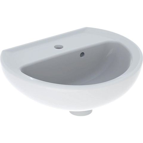 Geberit Bastia lave-mains - 40x33x15.5cm - demi-rond - trou robinet centre - blanc brillant SW878618
