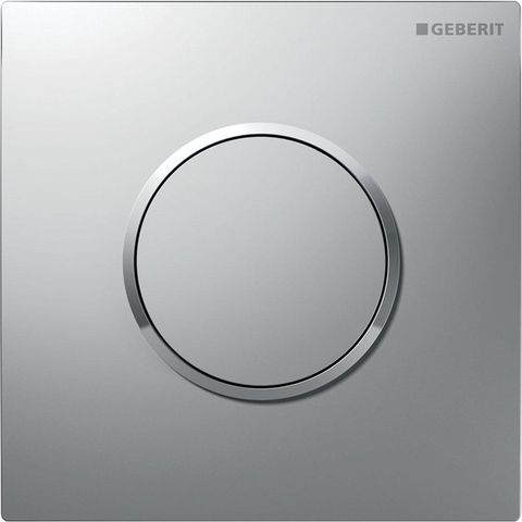 Geberit type 10 plaque de commande pour urinoir - pneumatique - bouton rond - chr. mat/chromé brillant/easy-to-cl SW878277