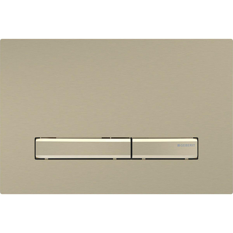 Plaque de commande Geberit Sigma50 - chasse d'eau à 2 boutons - boutons rectangulaires - laiton/mes.geb./easy-to-cl SW878431