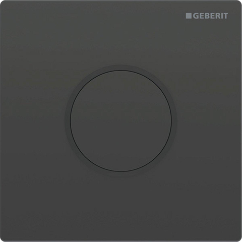 Geberit Type10 urinioir bedieningsplaat - batterij - ronde knop - zwwart/matzwart - glans zwart SW878531