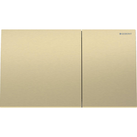 Geberit Sigma70 bedieningsplaat - 2-toets spoeling - rechthoekige knoppen - rvs messing (goud) SW878322