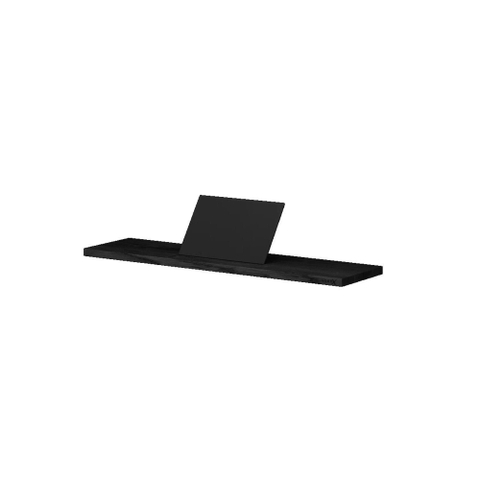 Looox Wood collection tablette de bain 88cm avec support noir mat chêne noir mat SW73162