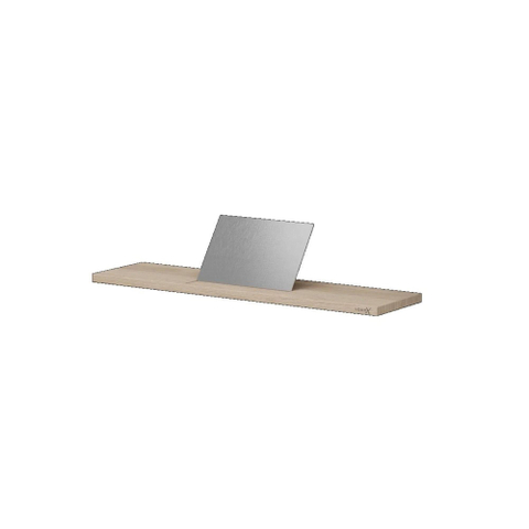 Looox Wood collection bath shelf 78cm met houder RVS geborsteld eiken RVS geborsteld SW73159