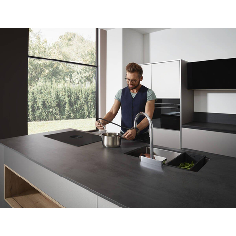 Hansgrohe Aquno Select M81 - 1 greeps keukenkraan - 170 uittrekbare vuistdouche - 3jet - sbox - hoogglans chroom SW878838