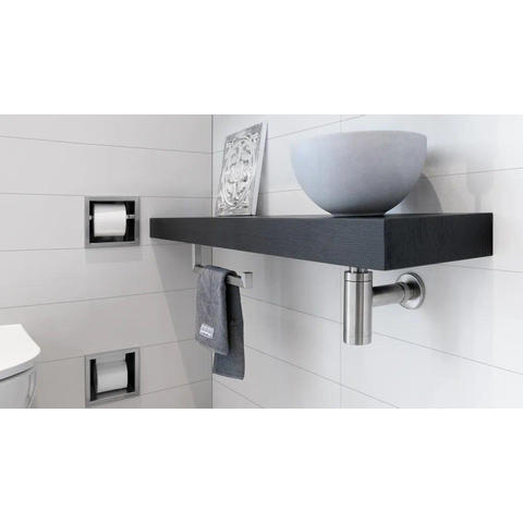 Looox Closed inbouw closetrolhouder - met reserverolhouder - 5 rollen - rvs geborsteld SW47984