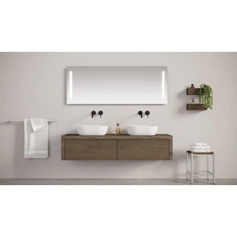 Looox M line Mirror spiegel - 140x70cm - verlichting links - en rechts - en verwarming GA61756