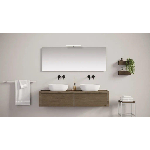 Looox B-Line miroir – 120 x 65 cm – sans éclairage – chauffage de miroir – Aluminium GA36566