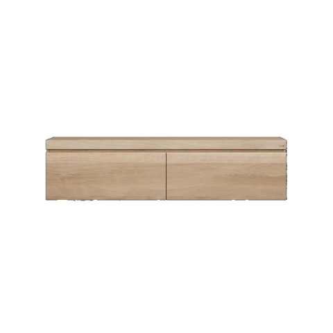 Looox Wood collection Wooden Drawer BoX armoire à tiroirs avec 1 tiroir 100x45x46cm avec softclose chêne old grey SW108689