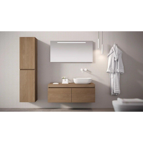 Looox Wood collection Wooden Drawer BoX armoire à tiroirs avec 1 tiroir 100x45x46cm avec softclose chêne old grey SW108689