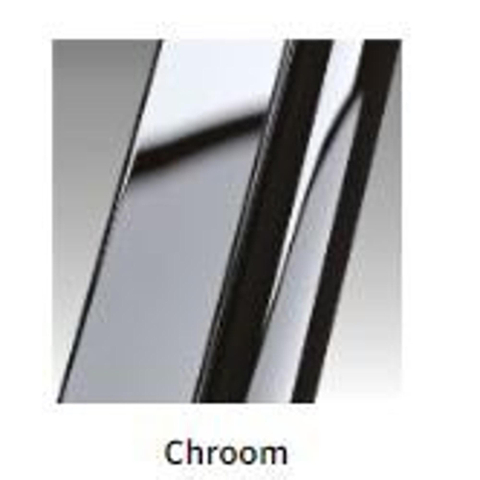 Novellini H art Douche à l'italienne - 100x200cm - Verre strié linea 2 - Chrome SW893163