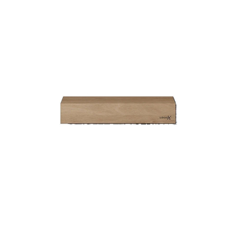 Looox Wood collection Wooden Base plan vasque en chêne mini 40x23x7cm chêne old grey SW108686