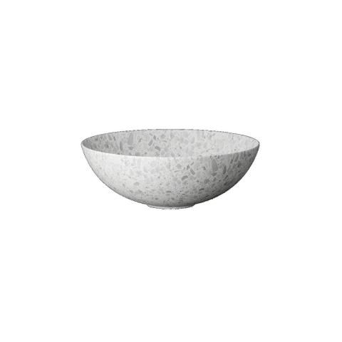 Looox Ceramic terrazzo waskom - 40x15cm - Beige SW374832