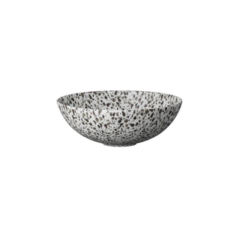 Looox Ceramic terrazzo waskom - 40x15cm - Black SW374820
