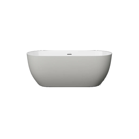 Looox chill baignoire îlot 170x80x60cm acrylique bicolore blanc brillant / gris mat SW730686