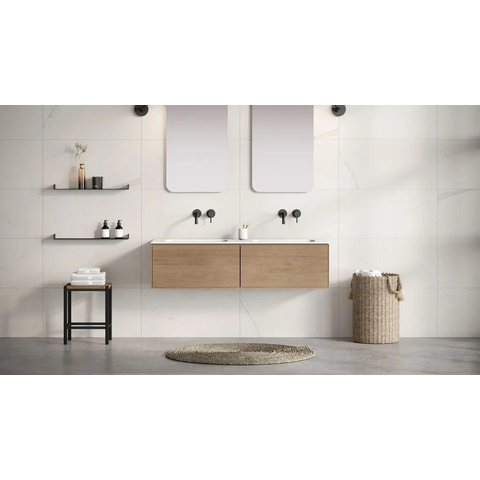 Looox Colour Shelf Special étagère encastrée 80x10cm inox brossé SW374831