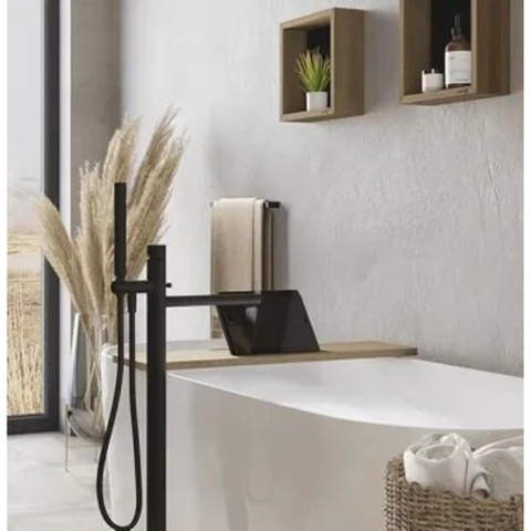 Looox Easy baignoire îlot - 170x80x57cm - marbre minéral mat blanc SW730691