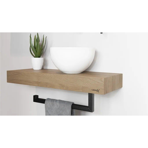 Looox Rail Porte-serviettes - 35cm - inox brossé SW392205