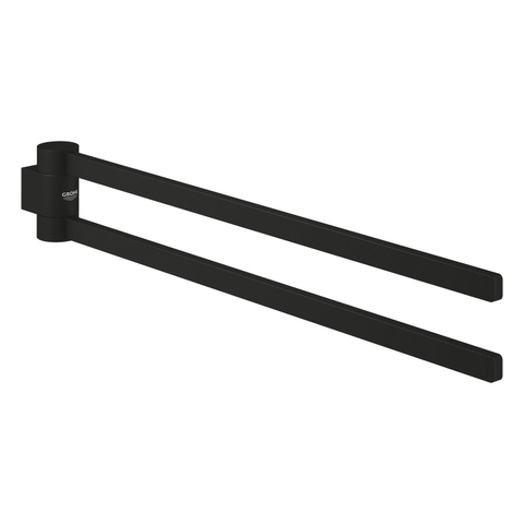 GROHE Selection Porte-serviettes - 40cm - double - pivotant - Phantom Black SW901524