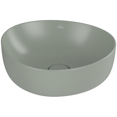 Villeroy & Boch Antao opzetwastafel - 40x39.5cm - zonder kraangat - zonder overloop CeramicPlus - Morning Green (mat groen) SW917946