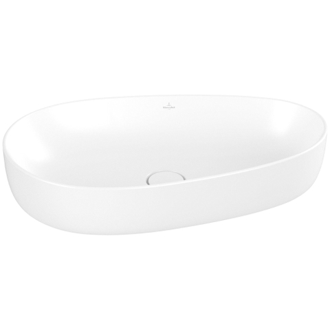 Villeroy & Boch Antao Waskom - 65x40x14.6cm asymmetrisch - zonder overloop - Stone White (mat wit) SW917843