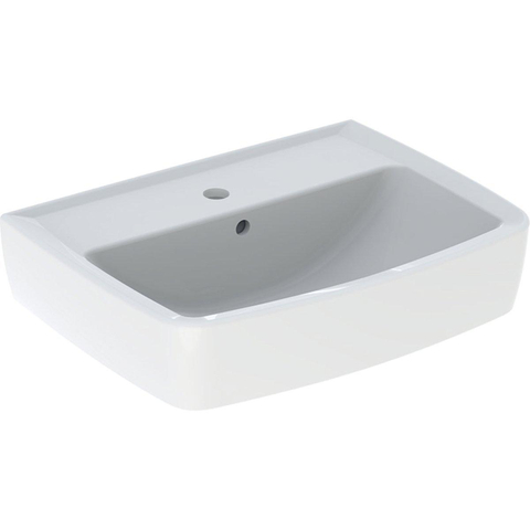 Geberit Bastia Fontein Square - 50x38cm - kraangat - overloop - glans wit SW878589