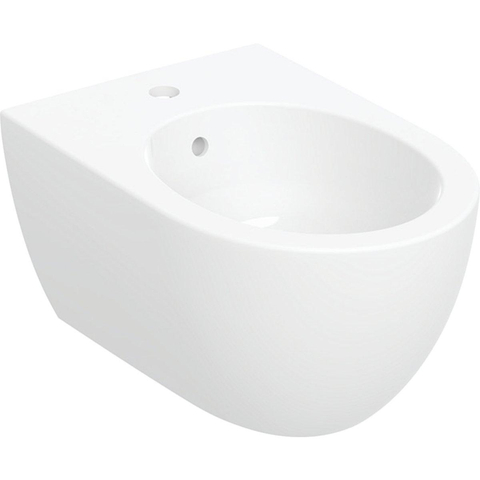 GeberitAcantowandbidet gesloten vorm m. kraangat m. overloop35.5x53cmm. KeraTectwit SW879081