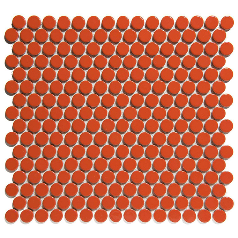 The Mosaic Factory Venice mozaïektegel - 29x32cm - 5.5mm - rond - glans orange SW62305